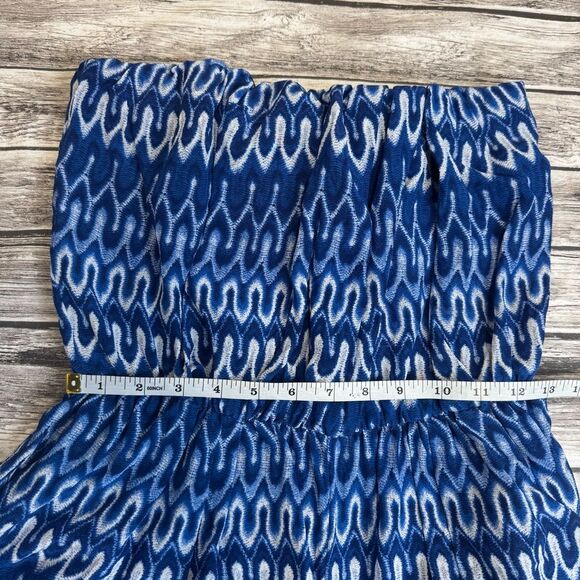 Thakoon Women's Sleeveless Silk Wide Leg Jumpsuit Romper Blue 6 Pockets Abstract - Picture 11 of 15